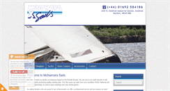 Desktop Screenshot of mcnamara-sails.co.uk